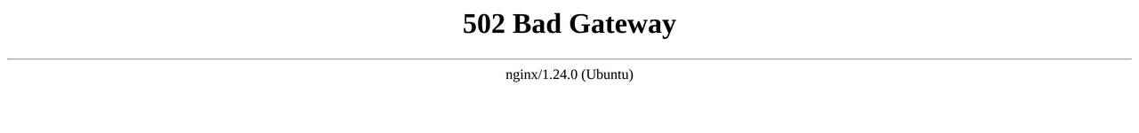 La page 502 Bad Gateway renvoyée par nginx sur le site boulangerie-lemoulin.fr, deux lignes de texte noir sur fond blanc